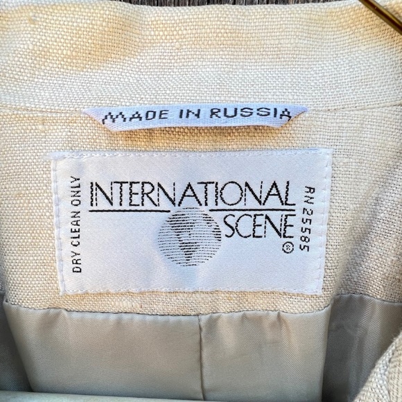 Vintage Linen Blazer Imported Lined & Beautiful 🏆2X Host Pick🏆 - Picture 6 of 10